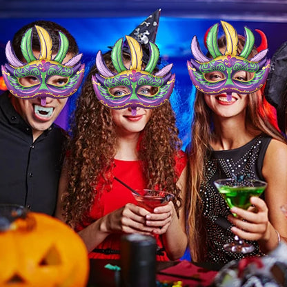 Máscara de Carnaval Balões de Folha Máscara Carnaval 1/2 peças máscaras festa carnaval