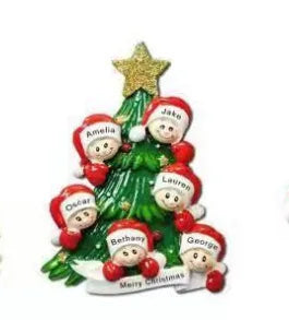 Porta-Retrato Árvore de Natal Enfeite de Natal Personalizado em Formato de Porta-Retrato 7.8cm*7.7cm