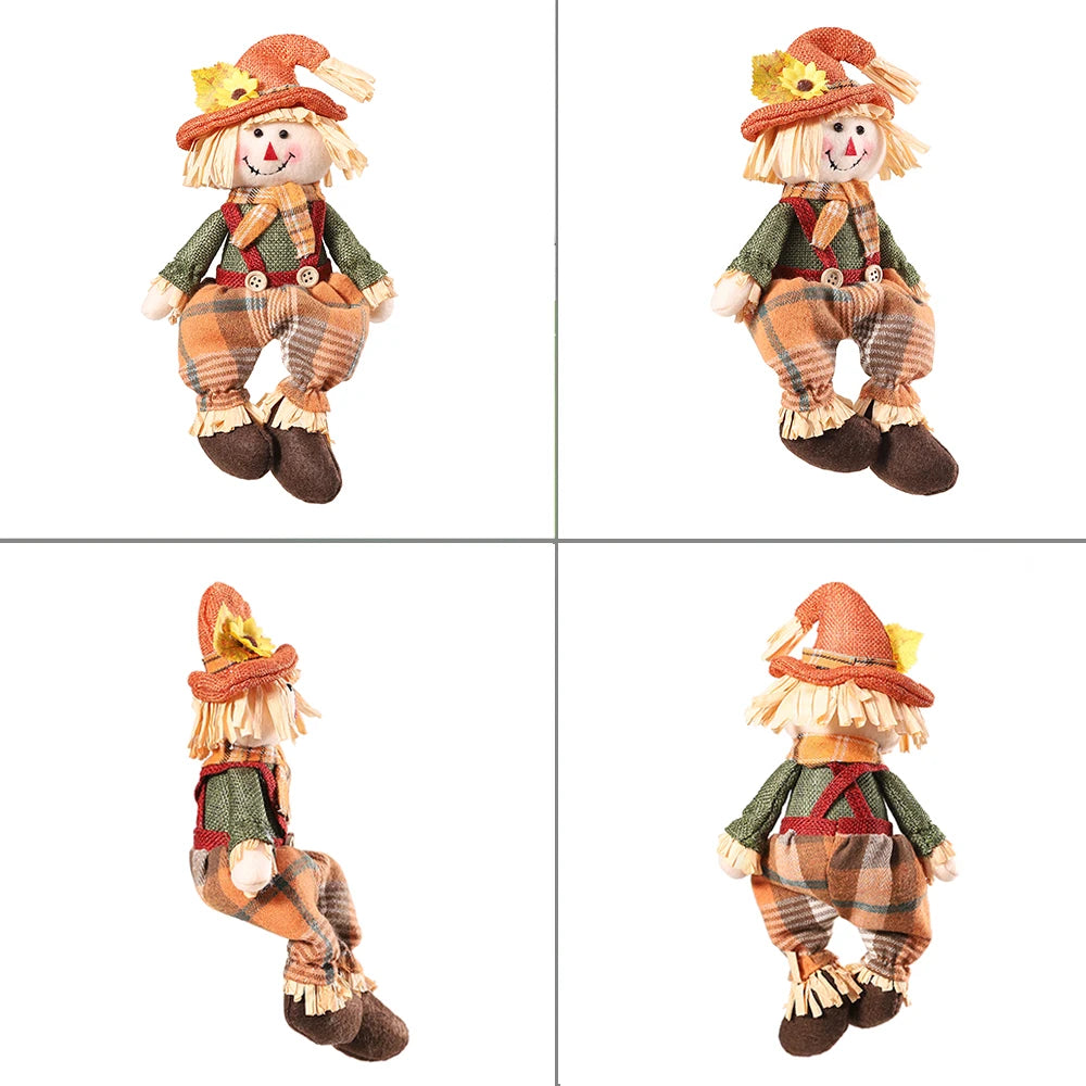 Espantalho Decorativo Para Mesa e Chão - 50cm (Masculino e Feminino, 26cm x 16cm)