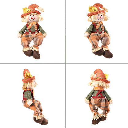 Espantalho Decorativo Para Mesa e Chão - 50cm (Masculino e Feminino, 26cm x 16cm)