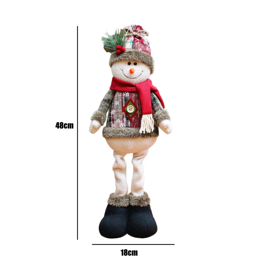 Kit boneco Papai Noel Boneco de Neve Rena Natal Boneco de Natal em pé - boneca retrátil