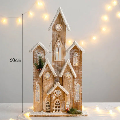 Cerca Decoração Natal Neve Pinho Decoração árvores Natal | Portão árvore natal madeira