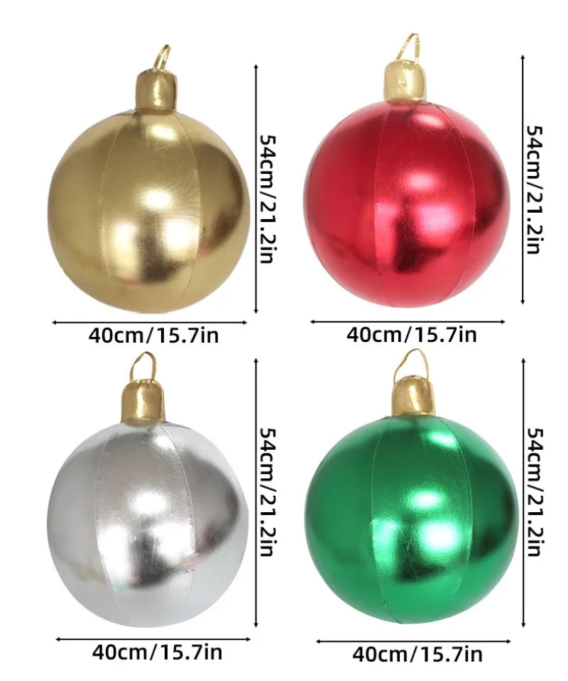 Bola de Natal Inflável Colorido Internos 40cm*Largura*54 cm*Peso: 191g Gigante 40cm PVC