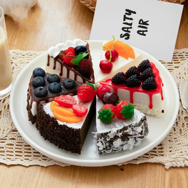 Bolo Fake 1 Peça realista modelo de cheesecake falso decoração de cozinha adereços