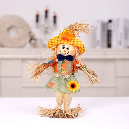kit c/1 Espantalho de mesa casal palha festa junina, decoração junina e arraia