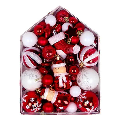 Bolas Natal Diversificados Pacote com 75 Bolas de Natal Vermelhas e Douradas Bolas Retrô