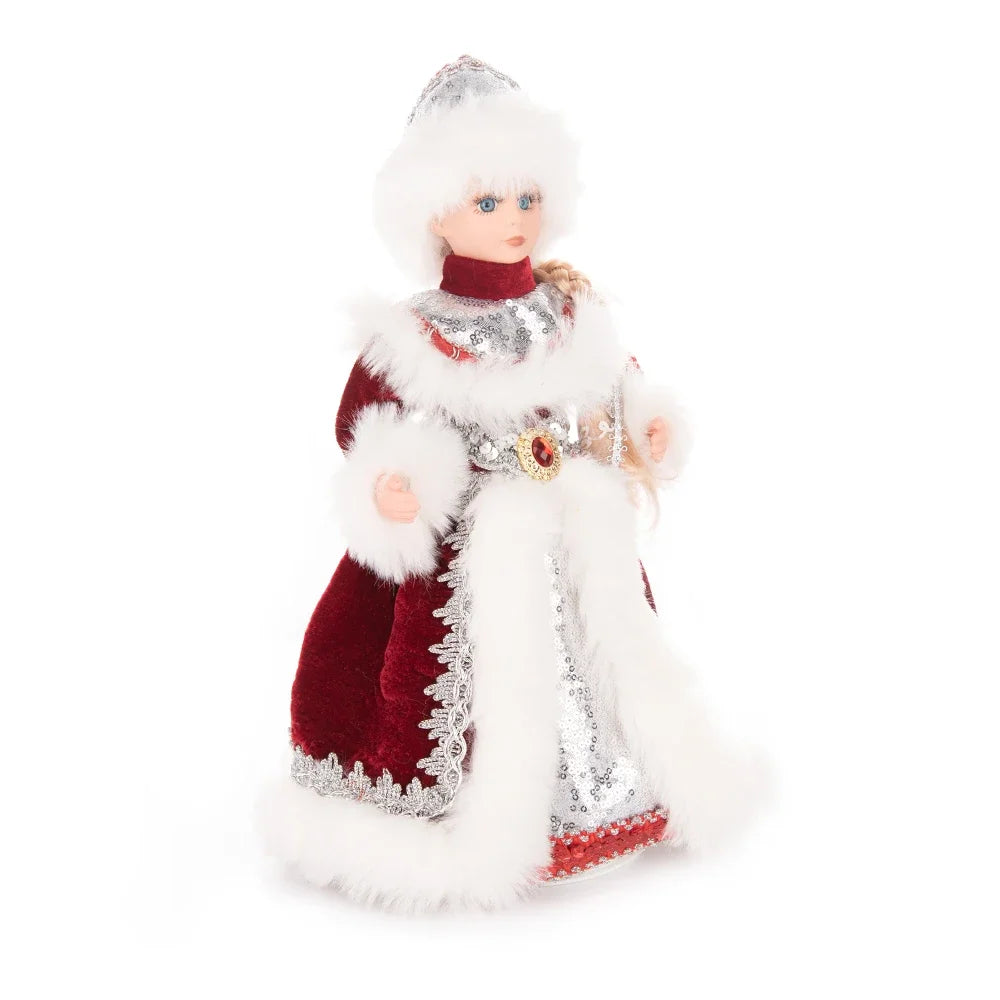Papai Noel Grande Muñeco Cajado Azul Claro Figura do Papai Noel Ded Moroz Natalino
