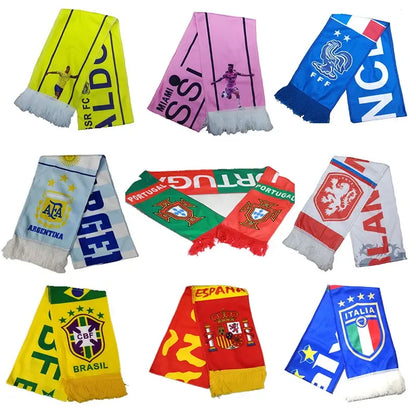 Cachecol para torcida de futebol Copa do Mundo, bandana para torcida de futebol, presente