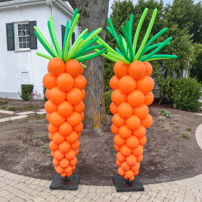Balão de látex em forma de cenoura, presentes, adereços para fotos, decorações de páscoa