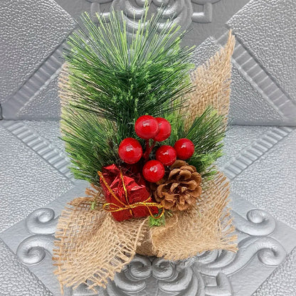 Vaso Arranjo Cereja Pinha Artificial Vaso Arranjo Cereja Pinha Artificial Vaso Enfeite Natal