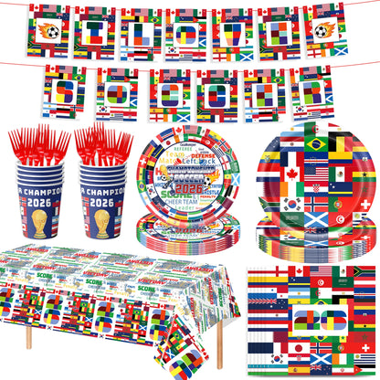 Kit Festa Pronta Brasil Copa do Mundo Decorativo Completo 30/41/116 Peças Festa colorida