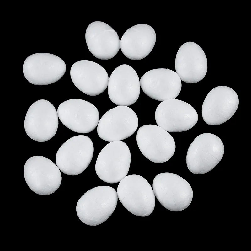 Ovos de isopor em forma de ovo, 20 peças, bolas de espuma de 7cm, ovos de isopor 9cm