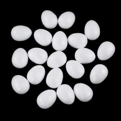 Ovos de isopor em forma de ovo, 20 peças, bolas de espuma de 7cm, ovos de isopor 9cm