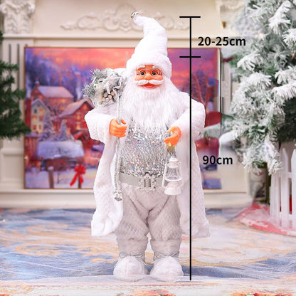 Papai Noel Grande Estatueta de Papai Noel Boneco de Papai Noel Estátua Ornamento Figura