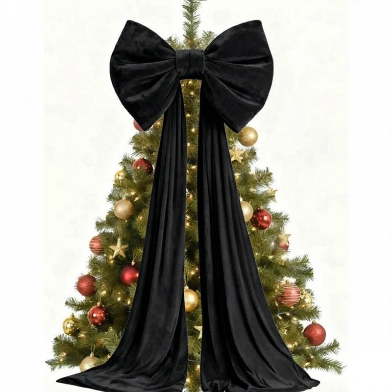 Laço Vermelho Gigante para Shopping, Laço Decorativo Gigante de Veludo Preto, Vermelho, Rosa, Branco