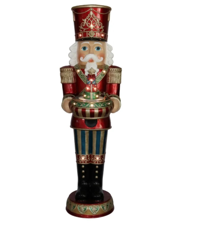 Bonecos do Quebra-Nozes – Estátua Iluminada de Soldado Quebra-Nozes de Natal LED