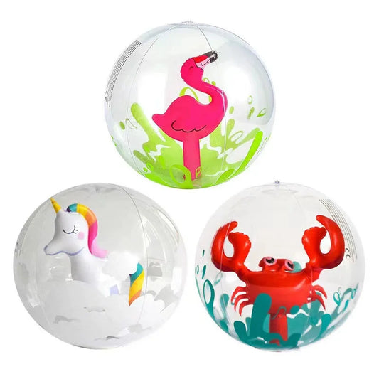 Bola Inflável Retro Unicórnio, Flamingo, Bola, Anel De Flutuação, Água De Verão