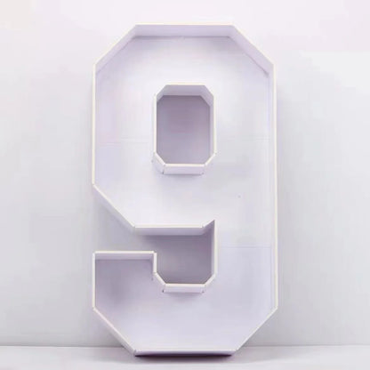 Letras Gigante Moldura para Balão com Números, Mosaico de Balões de 73 cm, Moldura