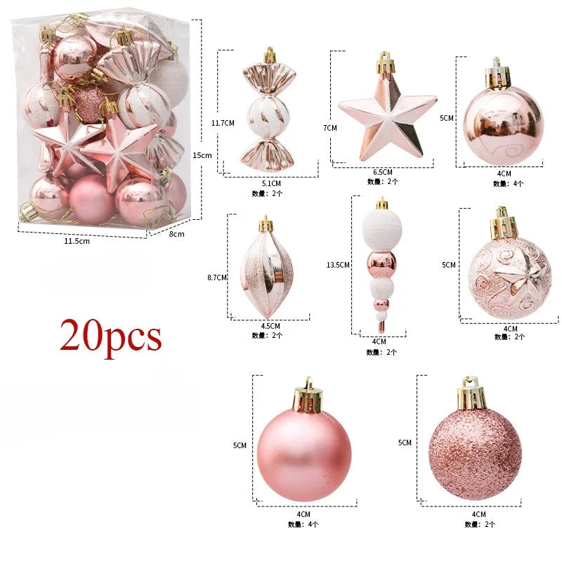 Bolas de natal Enfeites de Natal colorido inquebráveis, 50 peças, plástico, pendurar, Natal