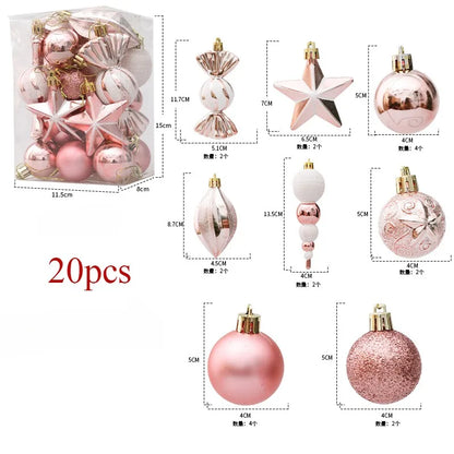 Bolas de natal Enfeites de Natal colorido inquebráveis, 50 peças, plástico, pendurar, Natal