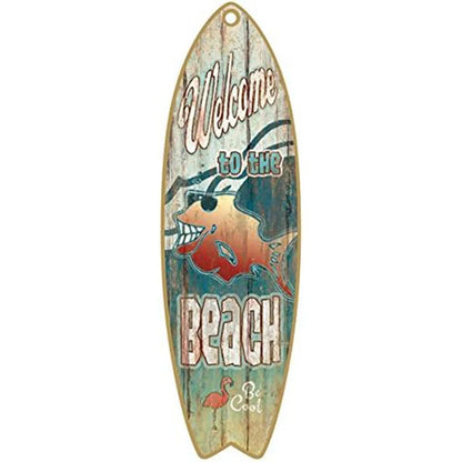 Arte prancha surf,arte surf madeira | Decoração retro artesanato com tema do oceano