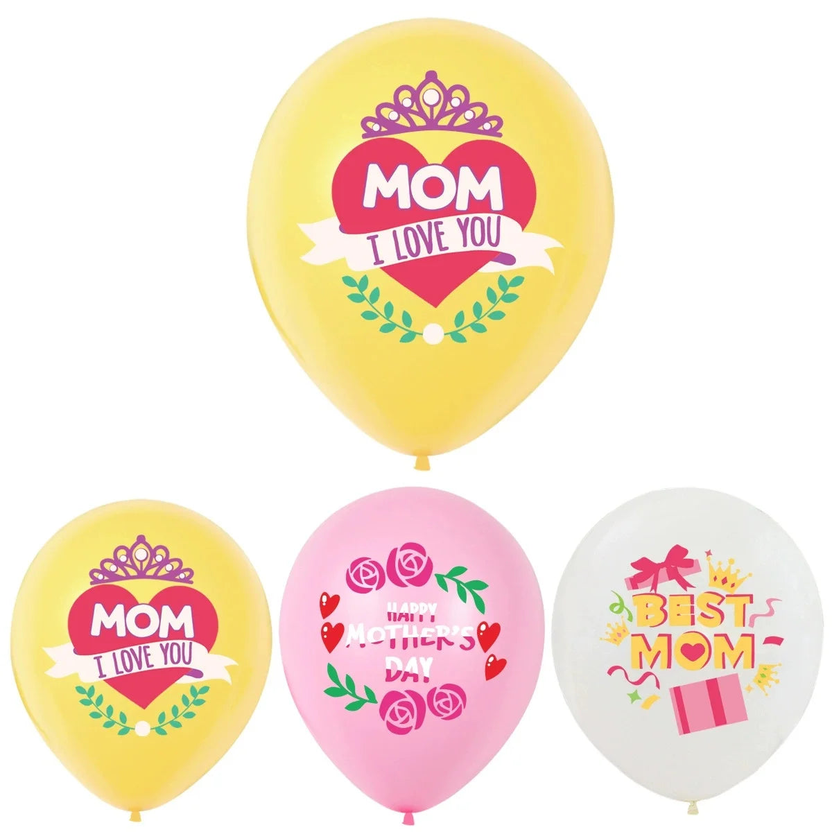 Balões de látex para o Dia das Mães, 10 balões de látex de 12 polegadas para decoração