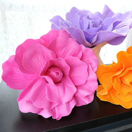 Decoração de flores de papel 3D de 40,6 cm para parede, flores de papel gigantes, flores