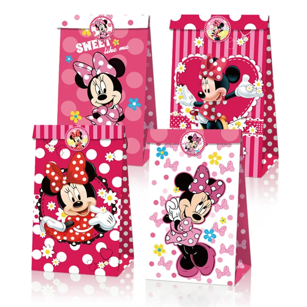 Kit Decoração Sacolas Presente Festa de Aniversário Infantil Mickey Baby e Minnie Baby