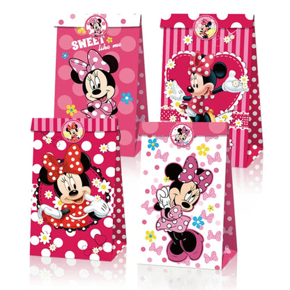 Kit Decoração Sacolas Presente Festa de Aniversário Infantil Mickey Baby e Minnie Baby