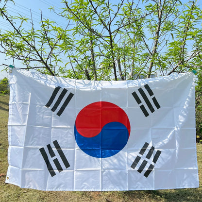 Bandeira da Coreia do Sul para Copa do Mundo de 1,82 m x 1,52 m bordado externo Coreia