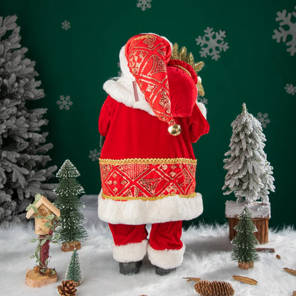 Boneco Papai Noel 60Cm Com Dourado