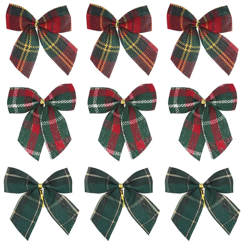 Kit 10/20 peças Laços Grande Vermelho com Telinha Decoração Árvore Guirlanda Natal