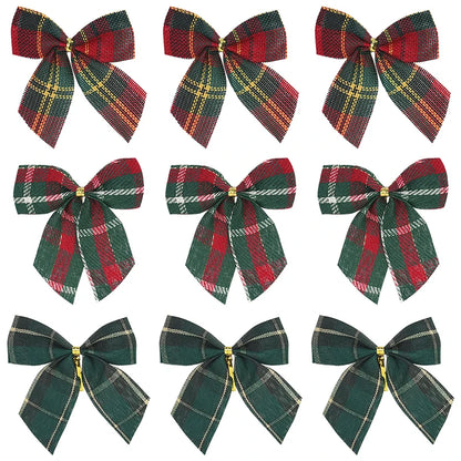 Kit 10/20 peças Laços Grande Vermelho com Telinha Decoração Árvore Guirlanda Natal