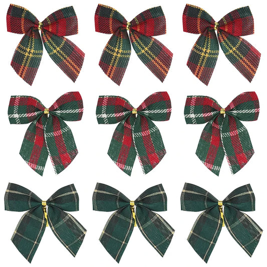 Kit 10/20 peças Laços Grande Vermelho com Telinha Decoração Árvore Guirlanda Natal