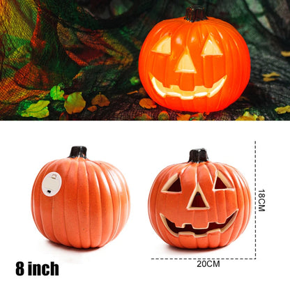 Luzes de abóbora, lanterna de abóbora, abóbora de Halloween, luz noturna LED e abóbora