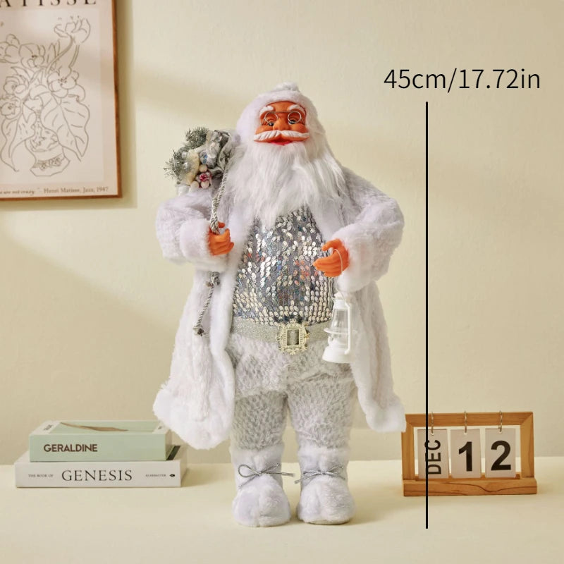 Enfeite Papai Noel Natal Estatuetas de Papai Noel | Figura de Natal de Papai Noel em pé