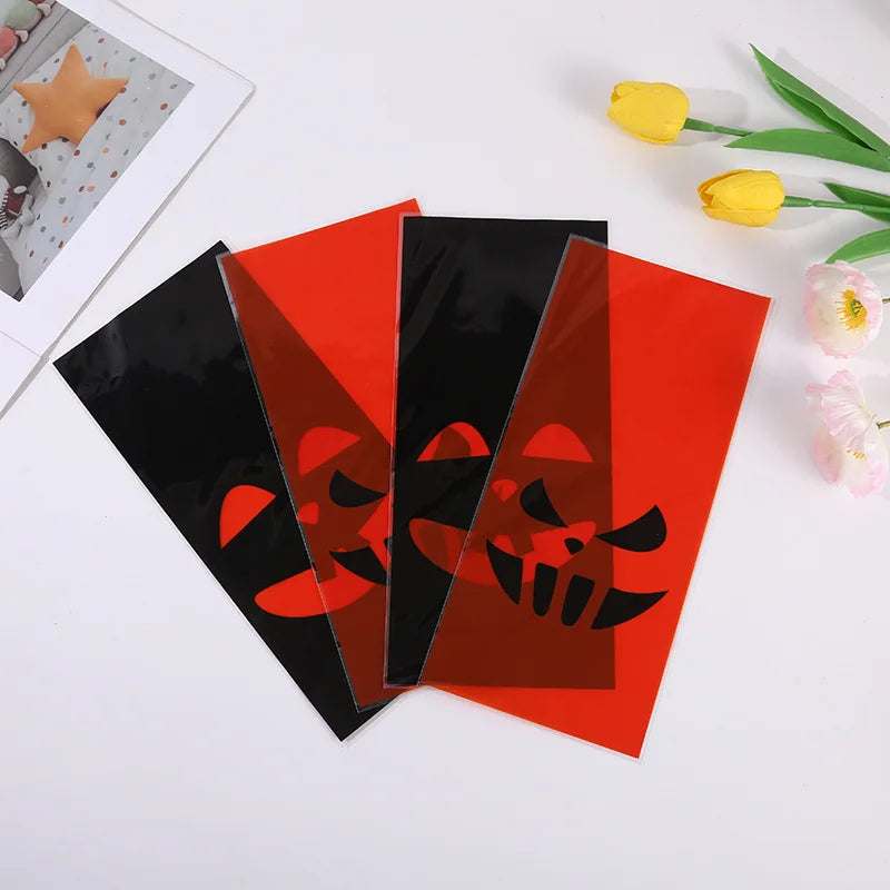50 peças de sacos decorativos para lembrancinhas de festa de Halloween pretos