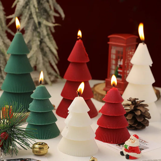 Vela de árvore de Natal 1 peça de velas Natal velas de cone de árvore Natal inverno vela