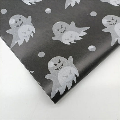 Papel de Seda Decorativo (Papel Tecido) com Estampas Temáticas de Halloween 50cm*35cm