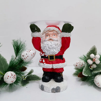 Bandejas Papai Noel Bandejas Lanches Enfeite Decorativo de Resina em Formato de Papai Noel