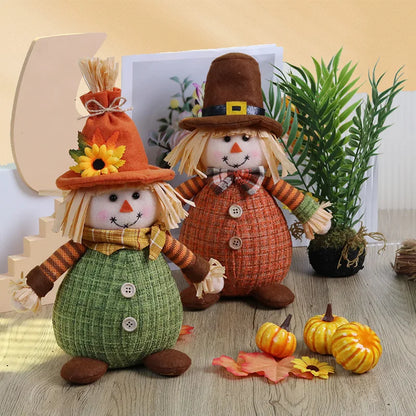 Espantalho Palha Sentado Decorativo Para Mesa Junino, Arraiá, Festa Junina 34cm*13.5 Pol.