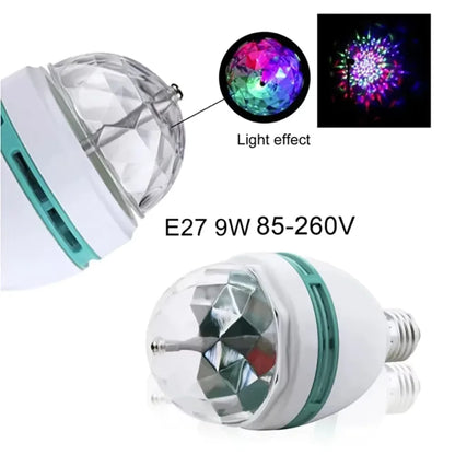 Lâmpada LED Colorida Natal Globo Giratório com Luzes para Festas RGB 3W-6W Bivolt E27