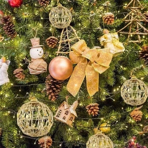 Bolas de Natal Decorativas Exibição Artesanal 5 cm E 6cm