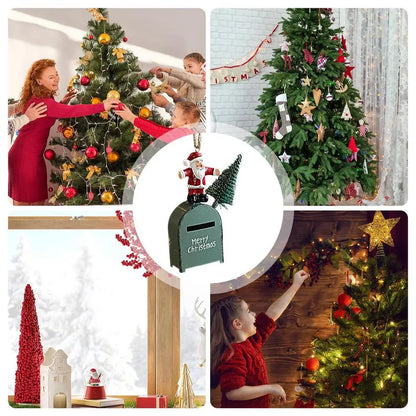 Caixas de cartão de Papai Noel | Caixas de envelope rústicas Porta-cartões de metal