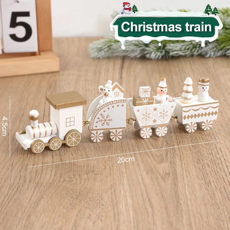 Trenzinho de Natal de Madeira Enfeite Decorativo de Mesa Mdf 25cm