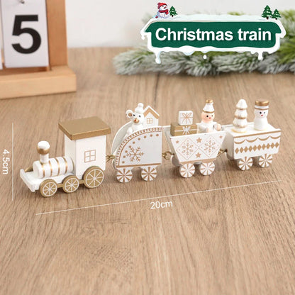 Trenzinho de Natal de Madeira Enfeite Decorativo de Mesa Mdf 25cm