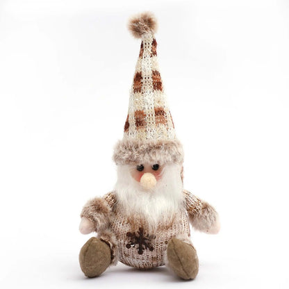 Kit boneco Papai Noel Boneco de Neve Rena Natal Boneco de Natal em pé - boneca retrátil