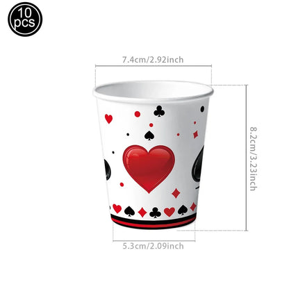 Cassio Poke 25 Peças de topo de cupcake com glitter, tema Vegas, palitos de dente e palitos