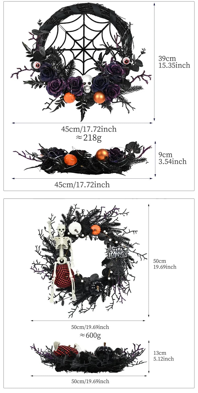 Guirlanda de Halloween com Videiras Roxas, Guirlanda de Halloween com Videiras Roxas