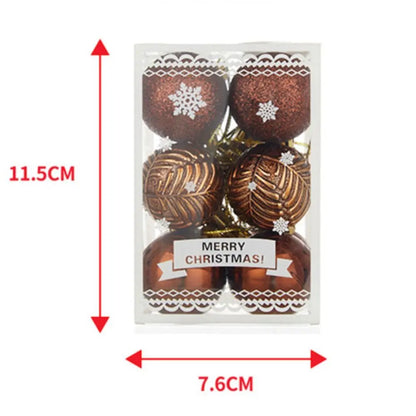 Bola de Natal 12 Peças/Caixa Decorações Especiais de Natal Formato Anormal Pingente